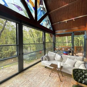 glass balcony window