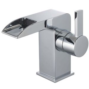 washbasin mixer tap / chrome-plated brass / bathroom / 1-hole