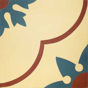 indoor encaustic cement tile / floor / 20x20 cm / Victorian pattern