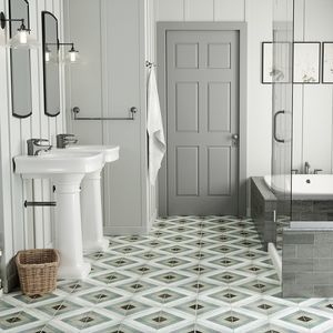 matte encaustic cement tile