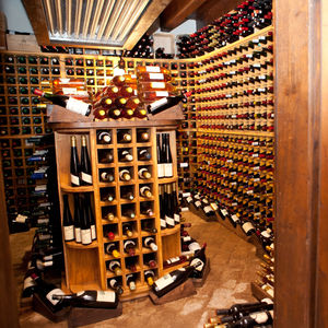 wooden wine cabinet