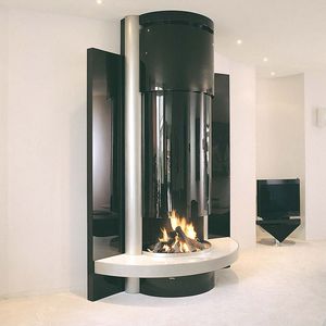 wood-burning fireplace