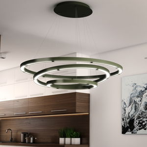 contemporary chandelier / metal / polycarbonate / LED
