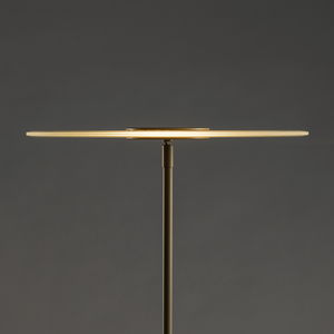 floor-standing lamp / contemporary / brass / glass