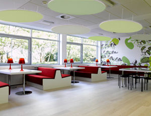 glass suspended ceiling