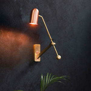 contemporary wall light / brass / bronze / copper