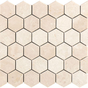 indoor mosaic tiles / wall / marble / hexagonal