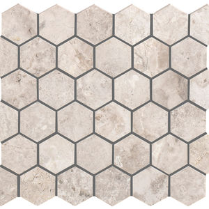 indoor mosaic tile / wall / marble / hexagonal