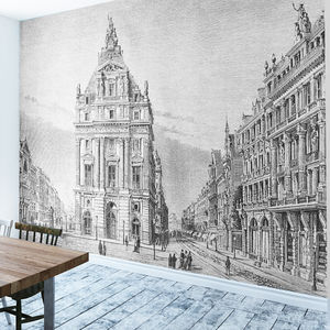 original design wallpaper / nonwoven fabric / art print / gray