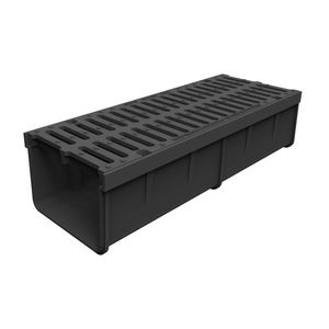 cast iron drainage channel / polypropylene / with grating / for public spaces