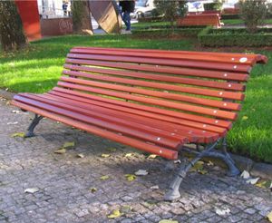 traditional public bench