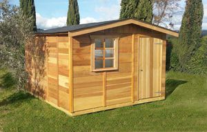 wooden garden shed