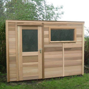 wooden garden shed