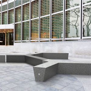 contemporary public bench