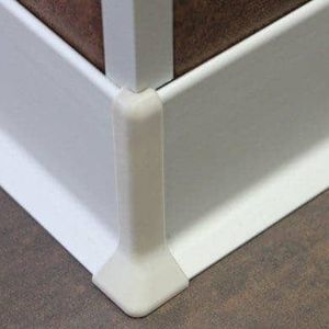 silver-colored baseboard