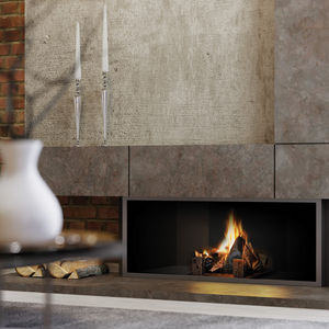 closed wood hearth