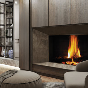 closed wood hearth