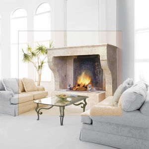 closed wood hearth