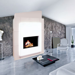 wood-burning fireplace