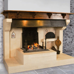 wood-burning fireplace