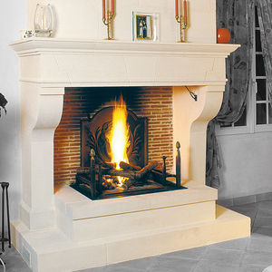 wood-burning fireplace