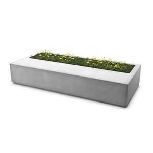 public bench / contemporary / concrete / with planter