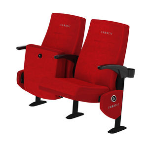 contemporary auditorium seating / fabric / leather / upholstered
