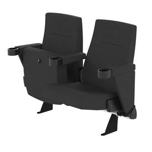 contemporary auditorium seating / leather / polypropylene / ergonomic