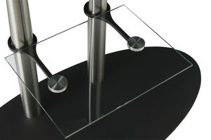wall-mounted shelf / contemporary / glass