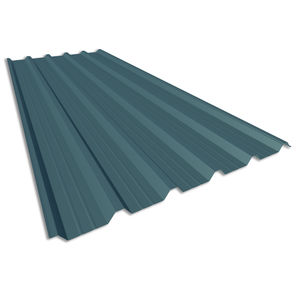 ribbed sheet metal / steel / for facade / colored