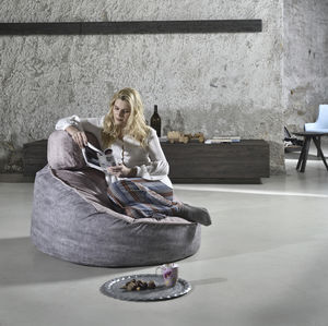 contemporary bean bag / fabric / gray / blue