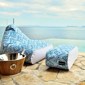 contemporary pouf / fabric / rectangular / outdoor