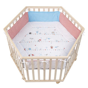 lacquered wood playpen