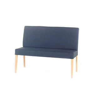contemporary bench / wooden / fabric / with backrest