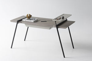 oak desk / wood veneer / contemporary
