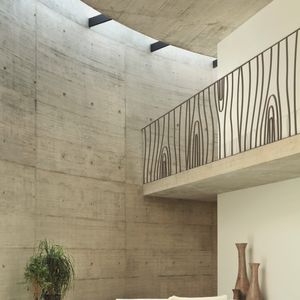 wrought iron railing / with bars / outdoor / for stairs