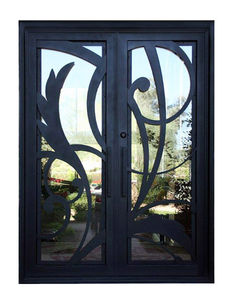 entry door / swing / wrought iron / security