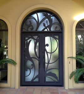 Entry door - WR4 - Ville Doors - wrought iron / swing / contemporary