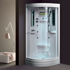 Glass shower cubicle - COSMOS.H - ilma srl - with sliding door / curved