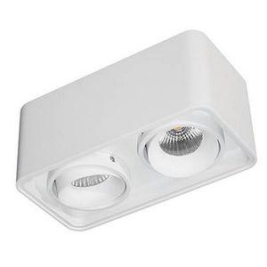 surface mounted downlight / LED / rectangular / cast aluminum