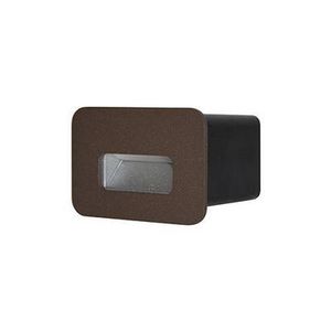 recessed wall light fixture / LED / rectangular / outdoor