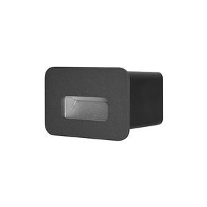 recessed wall light fixture / LED / rectangular / outdoor