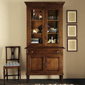 Louis XV style display case / glass / wooden
