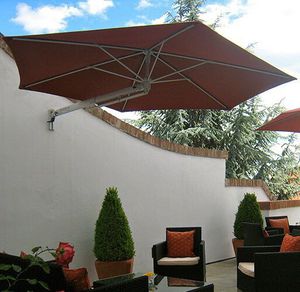 buik tuin hoofdkussen Hexagonal parasol - P4 PRO - Solero Parasols - orientable / wall-mounted /  fabric