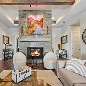 double-sided fireplace insert