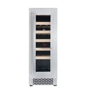 commercial wine cabinet / built-in / stainless steel / electric