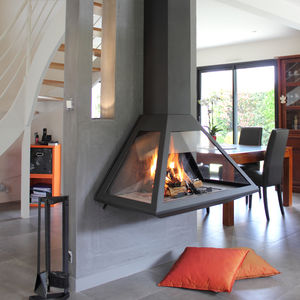 wood-burning fireplace