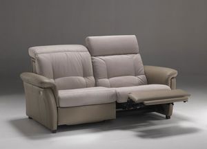 contemporary sofa / fabric / leather / 2-person