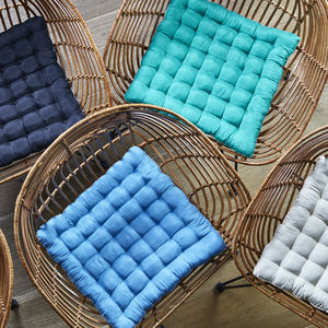 chair cushion / square / plain / linen