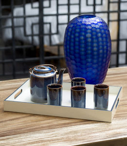 lacquered wood serving tray